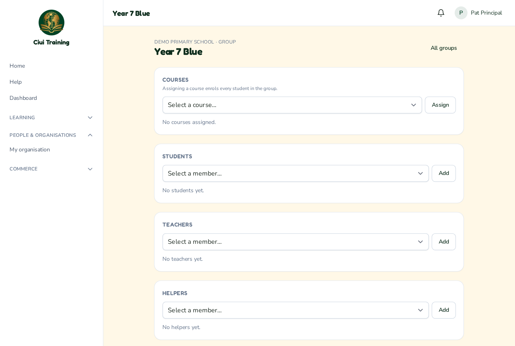 Add learners, teachers & helpers